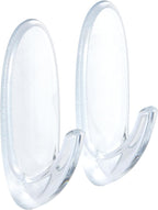 Command Medium Hooks, Clear, 2 Hooks and 4 Adhesive Strips