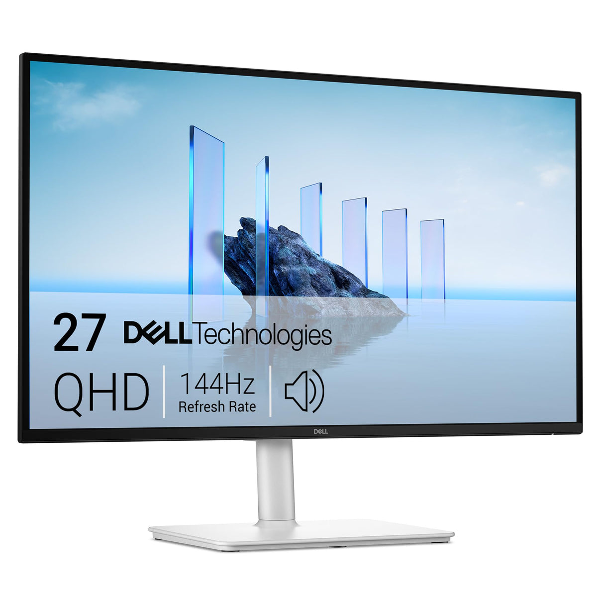 Dell 27 Plus QHD Monitor - S2725DSM - 27-inch QHD (2560x1440) 144Hz 1ms Display, 2 x 3W Speakers, HDMI/DisplayPort 1.4 Connectivity, Height/Tilt/Pivot/Swivel Adjustability, AMD FreeSync - Ash White