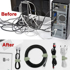 24Pcs Silicone Cable Ties, Cord Organizer Cable Management-Multi