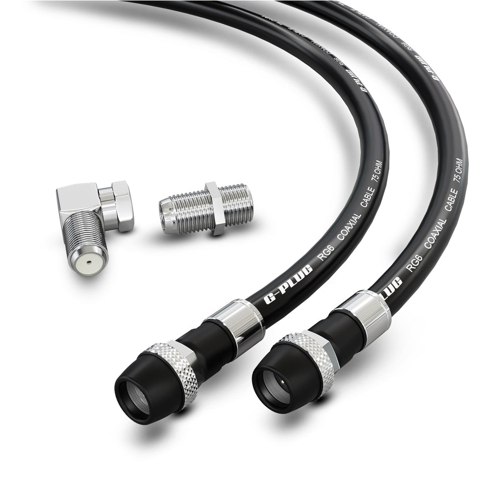 G-PLUG 40FT RG6 Coaxial Cable Extender - Coax Cable Cord, Triple Shielded