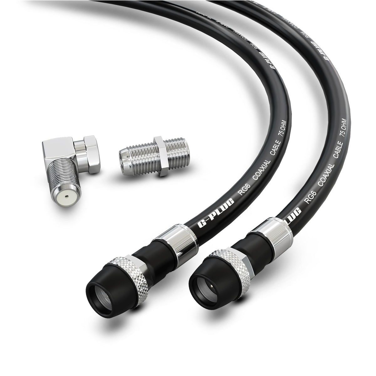 G-PLUG 40FT RG6 Coaxial Cable Extender - Coax Cable Cord, Triple Shielded