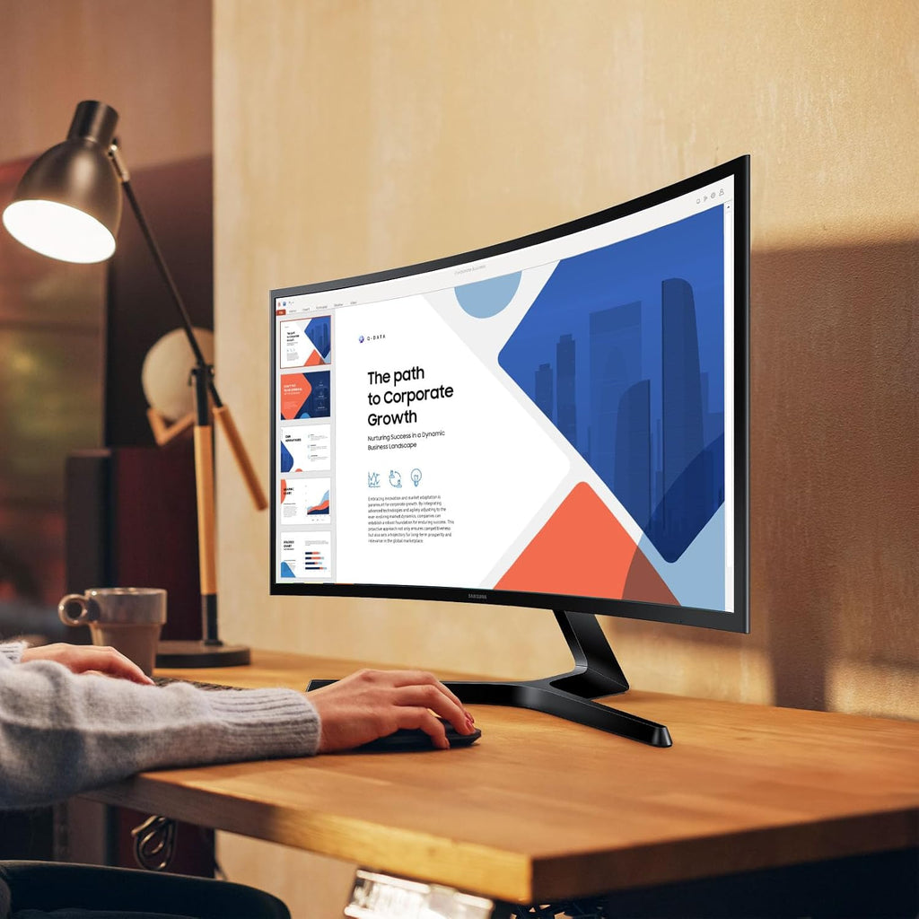 Samsung 24" Essential S3 (S36GD) Series FHD 1800R Curved Computer Monitor
