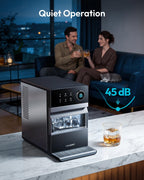 EUHOMY 2.4" Ice Ball Maker Countertop, 3Pcs Ready in 40Mins, 108Pcs/Day, Self-Cleaning Sphere Ice Maker Machine with Crystal Clear Ice, Round Ice Cube Maker for Whiskey & Bourbon