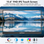 InnoView Portable Monitor, 15.6 Inch FHD 1080P HDMI USB C Second External Monitor for Laptop, Desktop, MacBook, Phones, Tablet, PS5/4, Xbox, Switch, Built-in Speaker with Protective Case