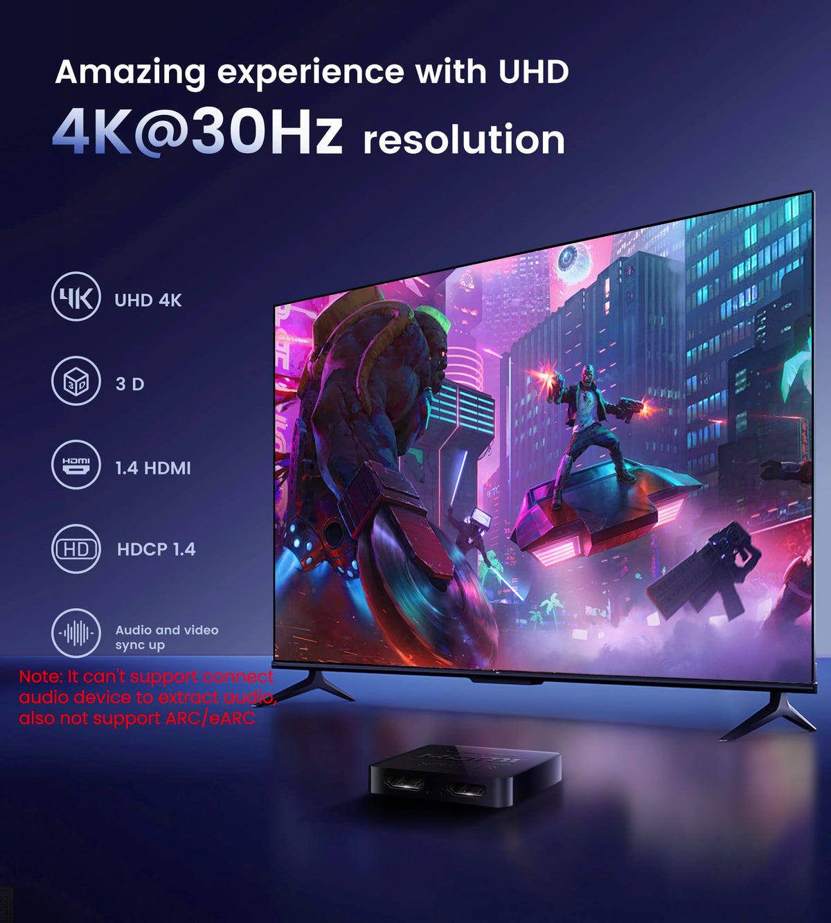 avedio links 4K@60Hz HDMI Splitter 1 in 2 out, Mirror Same Screen Only