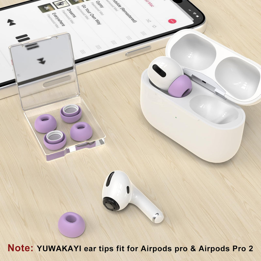 3 Pairs Replacement Ear Tips for AirPods Pro 2nd & 1st(Small, Black)