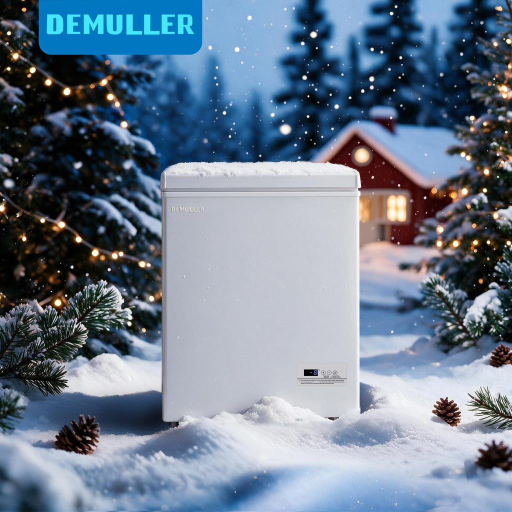 DEMULLER 3.2 CU.FT Small Deep Freezer with Electronic Panel Black