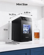 EUHOMY 2.4" Clear Ice Ball Maker Countertop, 2Pcs in 60Mins, 48Pcs/Day, Timer, Self-Cleaning Round Ice Cube Maker with Crystal Clear Ice, Sphere Ice Maker Machine for Whiskey & Bourbon
