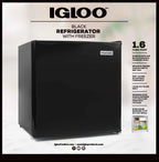 Igloo 2.6 Cu.Ft Mini Fridge with Freezer- Single Door Compact Refrigerator with Glass Shelves for Homes, Dorms & Offices- Keep Snacks, Drinks & Frozen Foods Cool with Temperature Control Fridge- White