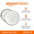 Amazon Basics 6-Pack CR2032 Lithium Coin Cell Battery, 3 Volt, Long Lasting Power, Mercury-Free