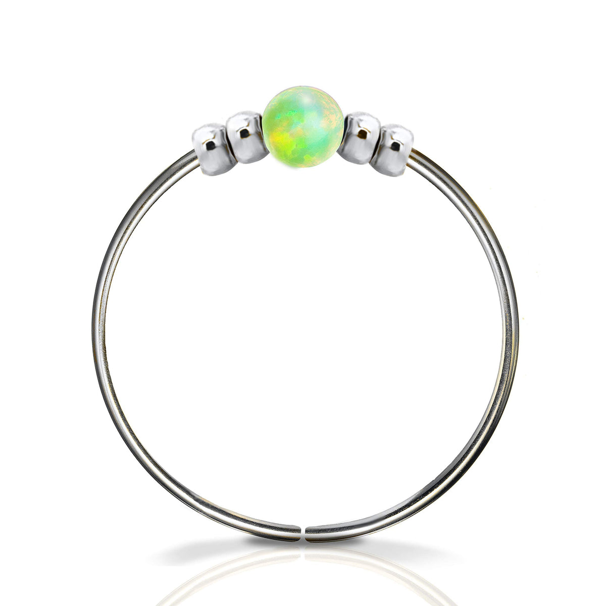 Ultra Thin Opal Nose Ring