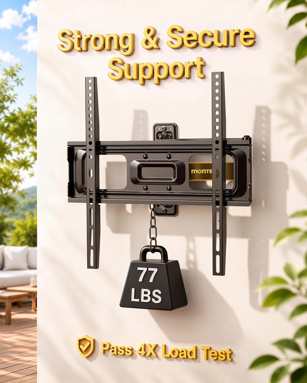 monTEK Full Motion Small TV Wall Mount for 13-43 Inch TVs up to 44 lb