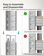 SONGMICS 5-Tier Heavy-Duty Shelving Units, Set of 2, Boltless Assembly