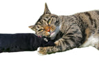 British-Made Refillable Catnip Kicker Toy – 50cm Plush Black Cat with Front Pocket & Bonus Catnip Refill Bag – Freshly Made in the UK, Durable & Eco-Friendly Fun (Black, Catnip, Refillable Cat Kicker)