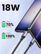 UGREEN USB A to USB C Cable 3A USB to USB C Charger Cable Fast Charge 0.5M