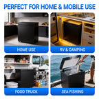 Chest Freezer Low temperature quick freeze 14℉ to -40℉ Compact Freezer - 2 Removable Baskets Match Day Parties, Home Bar Game Day &Beaded Ice Cream & Frozen Storage (Red, 1.8 Cubic Feet)