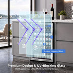 Antarctic Star Beverage Refrigerator Cooler 68 Can, Mini Fridge with Glass Door for Beer Drinks Wine,Freestanding Small Fridge with Electronic Temperature Control for Home and Bar,1.7 cu.ft