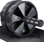 Amonax Convertible Ab Wheel Roller with Large Knee Mat for Core Abs Rollout