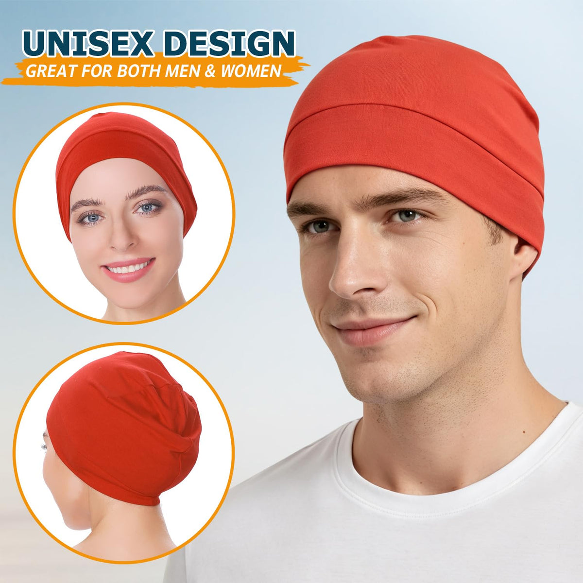 EINSKEY 100% Cotton Skull Caps for Men, Multipurpose Daily Wear Beanie Hat
