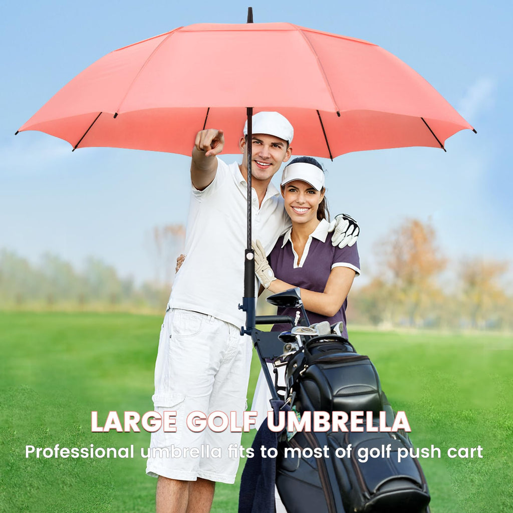 NINEMAX Large Golf Umbrella Windproof Strong 54/62/68 Inch,Extra Big Golf Umbrellas Automatic Open Double Canopy for Gents Women