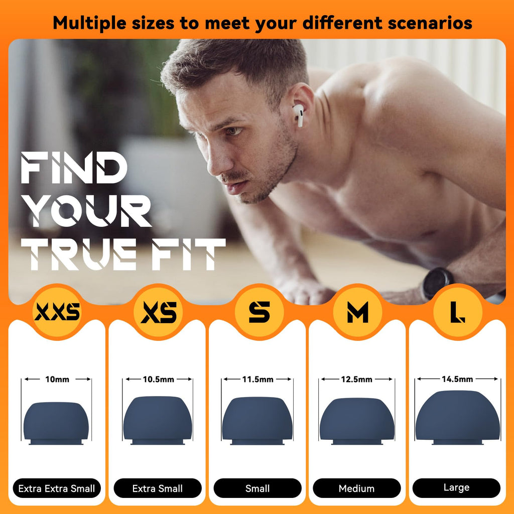 Inesore 4 Pairs Replacement Ear Tips for AirPods Pro 2nd/1st (White)