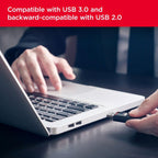 SANDISK Ultra 256GB, USB-A Flash Drive, Up to 100MB/s Read Speeds