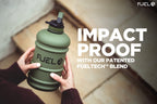 Fuel24 Jug - 2.2 Litre Water Bottle - Extra Strong Flex Material - Drop Proof, Pop or Straw Cap Options - 2.2L Large Gym Sports Bottle, BPA FREE