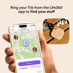 Life360 Tile - Bluetooth Tracker, Keys Finder and Item Locator for Keys, Bags and More. Phone Finder. Both iOS and Android Compatible. 1-Pack (Black)