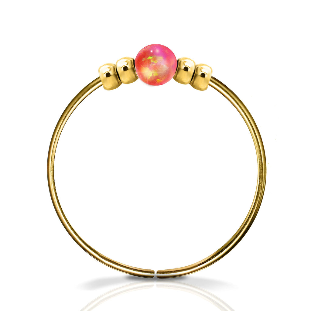 Ultra Thin Opal Nose Ring