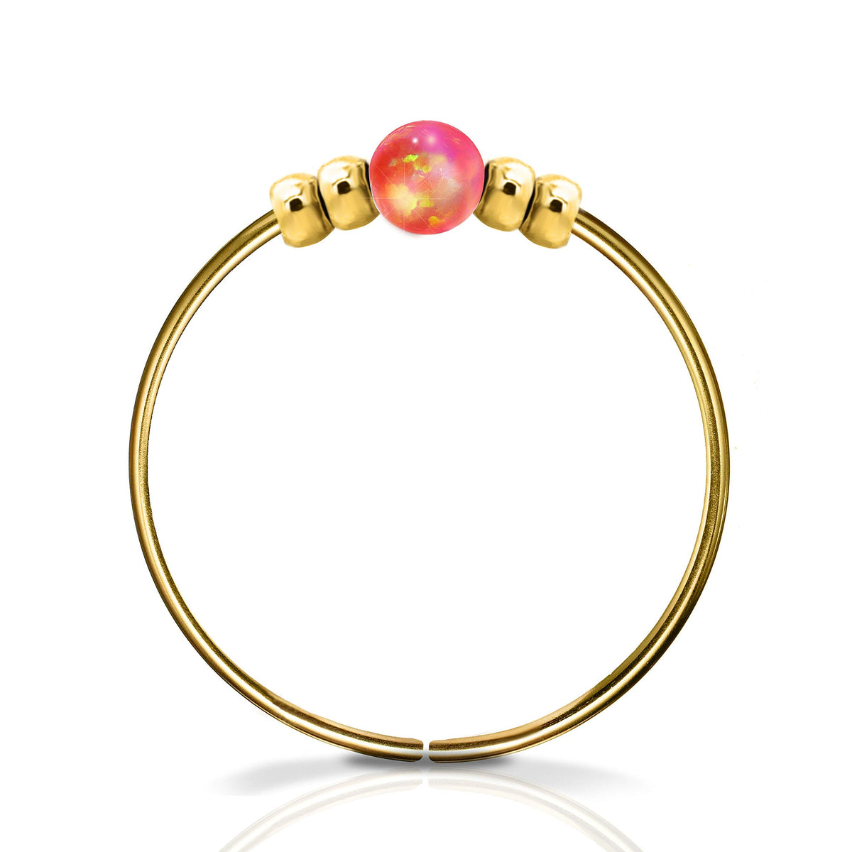 Ultra Thin Opal Nose Ring