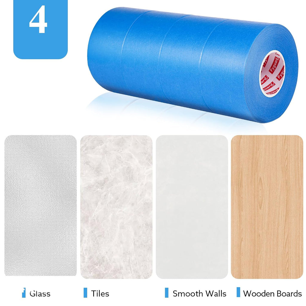 5 Rolls Painters Tape Blue, 36mm x 50m, UV & Heat Resistant