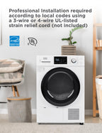 BLACK+DECKER 2.65 Cu. Ft. Portable Dryer, 8.8 lb. Capacity, BCED26, White