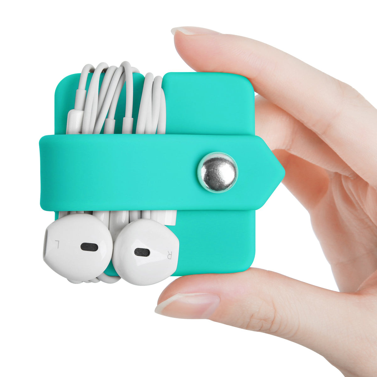 Portable Electronic Device Cover Cord Organizer for Earphones, Yellow
