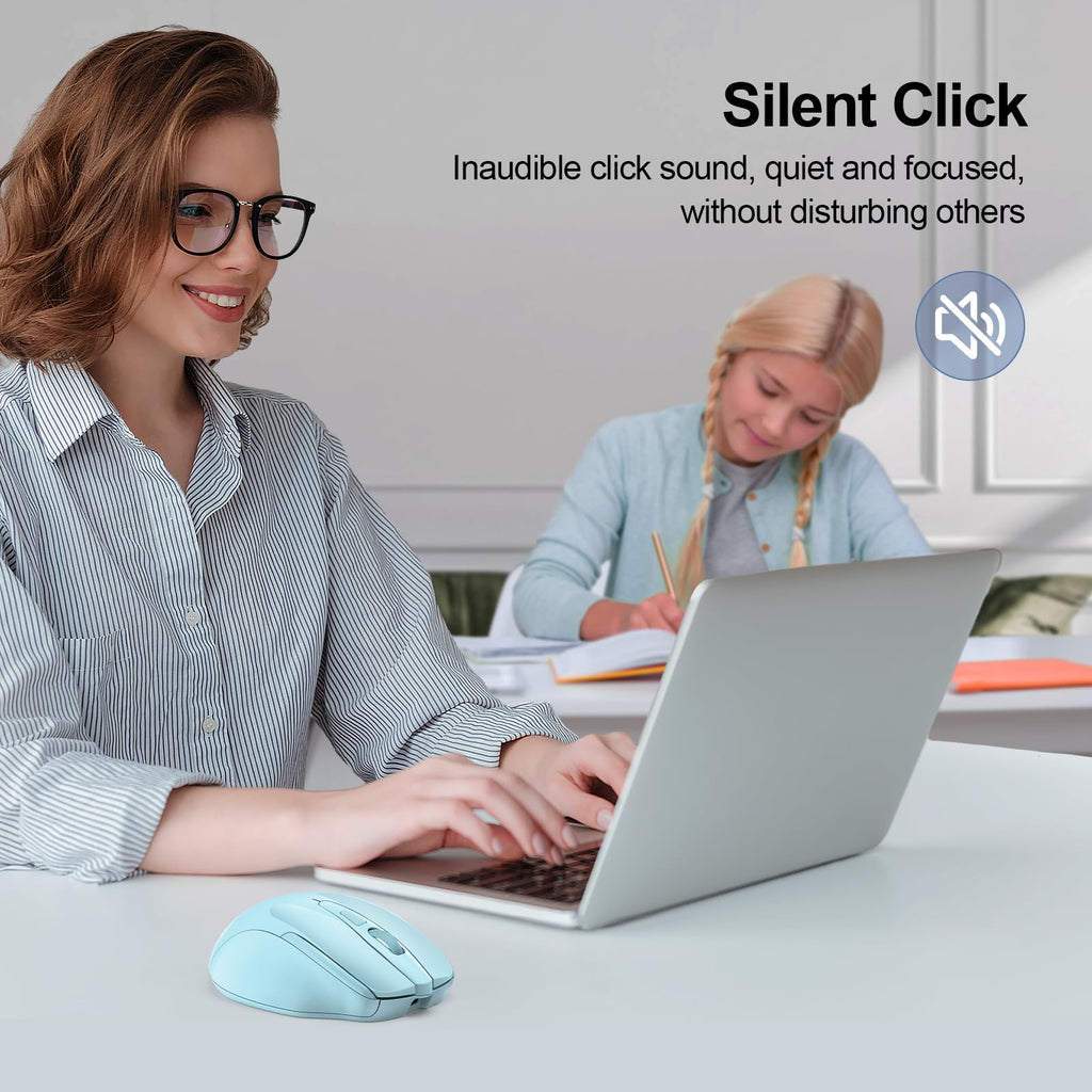 TECKNET Bluetooth Mouse, Wireless Mouse Rechargeable