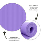 OZE SPORTS Yoga Mat, NBR Foam, Extra Thick, Non-Slip, High Density, Large, for Pilates, Gymnastics, HiiT and Fitness, with Free Carry Strap