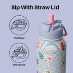 BOTTLE BOTTLE Stainless Steel Bottle with Straw and Pill Box