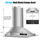 42 inch Range Hood Under Cabinet 1200 CFM Stainless Steel Stove Vent Hoods