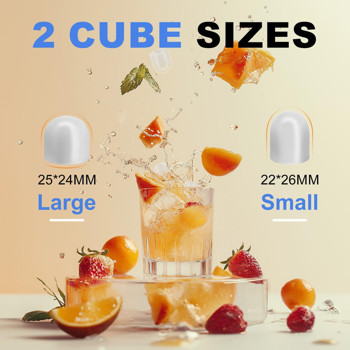 NEWBULIG Ice Makers Countertop with Handle, Portable Ice Machine