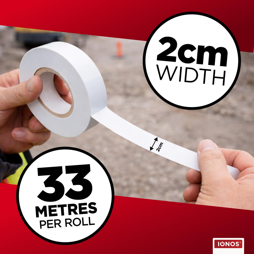 Status IONOS Red PVC Tape, 33 metres, Pack of 1