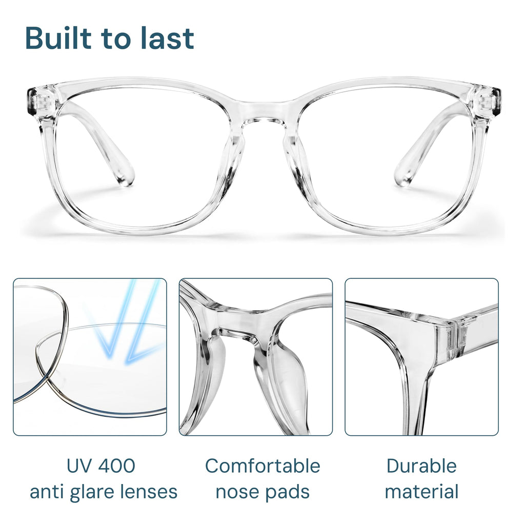 Gaoye Blue Light Blocking Glasses -Fashion Square Eyeglasses, Anti UV Ray Computer Gaming Glasses Blue Blockers for Women/Men