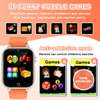 Kids Smart Watches Girls Age 5-12, 26 Games High-Resolution Touchscreen Kids Watch with Video Camera Music Player Pedometer Flashlight 12/24 hr Educational Toys Birthday Gifts for Girls Ages 6 7 8