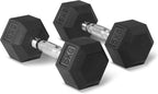 Amazon Basics Rubber Encased Hex Dumbbell Weights Set