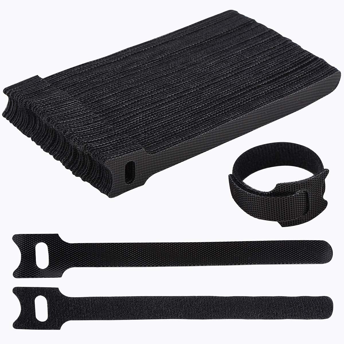 Nettbe 60 PCS 6 Inch Adjustable Cable Ties, Reusable Cord Management Straps