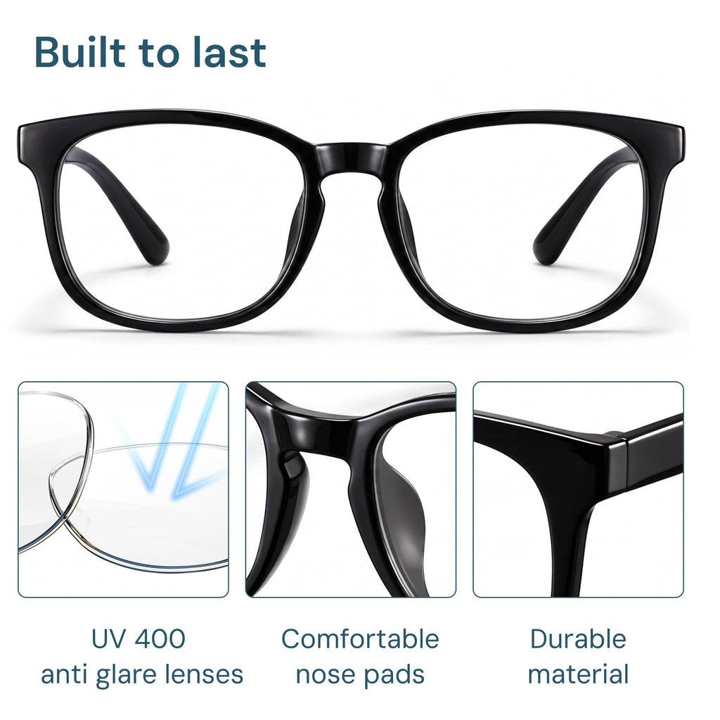 Gaoye Blue Light Blocking Glasses -Fashion Square Eyeglasses, Anti UV Ray Computer Gaming Glasses Blue Blockers for Women/Men