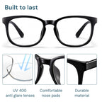 Gaoye Blue Light Blocking Glasses -Fashion Square Eyeglasses, Anti UV Ray Computer Gaming Glasses Blue Blockers for Women/Men
