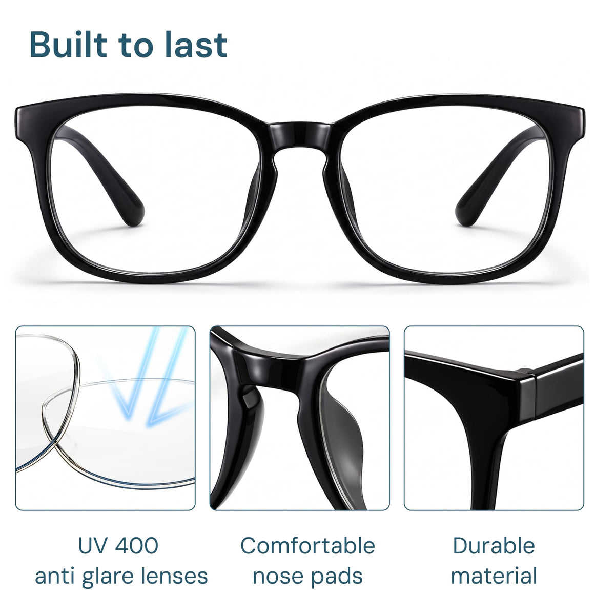 Gaoye Blue Light Blocking Glasses -Fashion Square Eyeglasses, Anti UV Ray Computer Gaming Glasses Blue Blockers for Women/Men