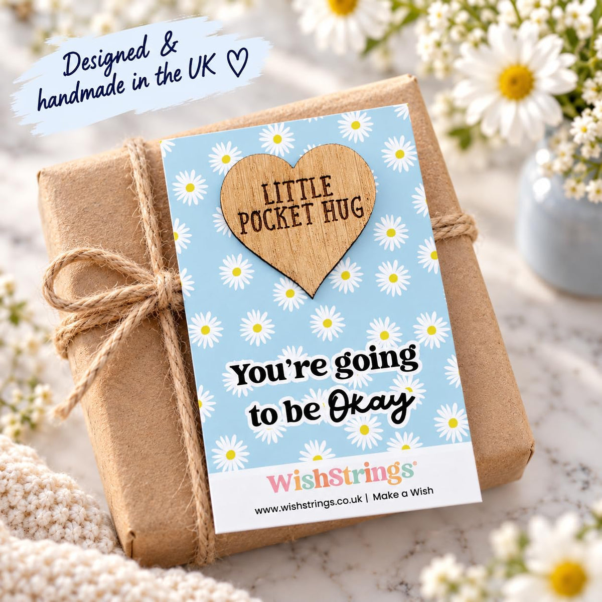 WishStrings Pocket Hug, Little Hug Gifts, Thinking of You Card