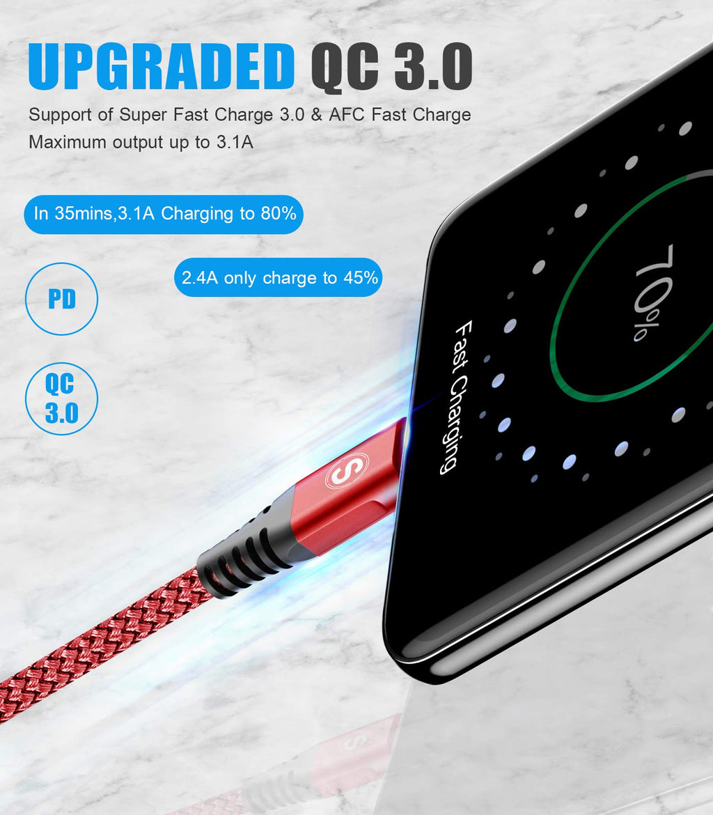 2-Pack 1M USB C Cable 3.1A Fast Car Charger Cable Compatible for iPhone 17 air 16 15 Plus Pro Max, Samsung Flip/Fold 7 6 5 4 3 S26 S25 S24 S10 S20 S21 S22 S23 A16/15/14/13/12 A35/A34 A56/55/54, Pixel