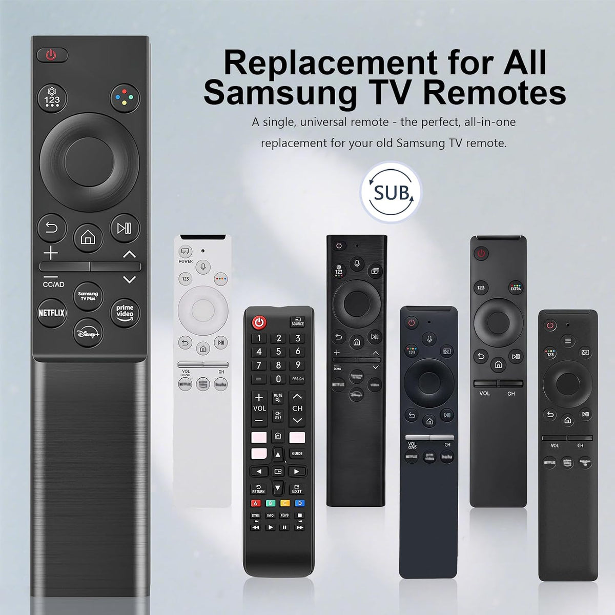 Replacement for Samsung TV Remote Control, 2-Year Warranty