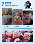 Feelfunn 3.0 Cu.ft Mini Freezer, Small Upright Freezer, Black